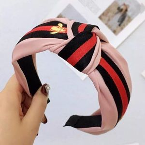 striped colorful headband with knot 5 colors
